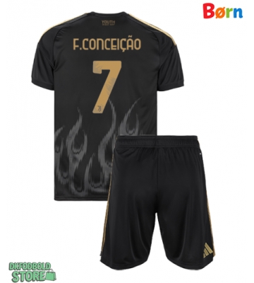 Juventus Francisco Conceicao #7 Replika Babytøj Tredje sæt Børn 2026-27 Kortærmet (+ Korte bukser)